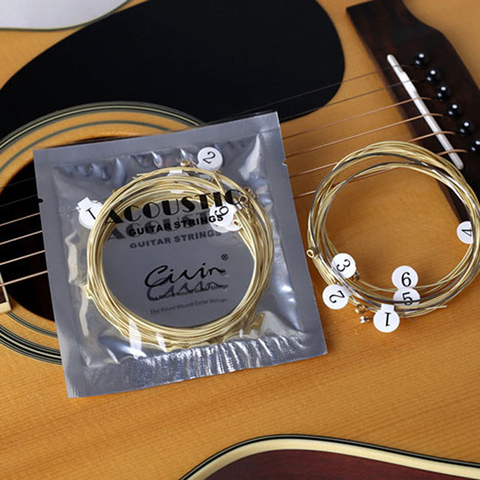 Cuerdas de guitarra acústica de acero niquelado, accesorio de práctica, con bolsa Original, venta al por menor, 6 uds. ► Foto 1/6