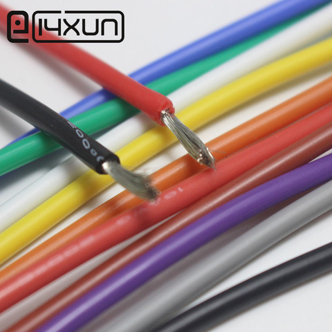 Cable de silicona de 10 metros, 30AWG, 28AWG, 26AWG, 24AWG, 22AWG, 20AWG, 16AWG, Cable de línea de alta Prueba de Temperatura Ultra flexible ► Foto 1/6