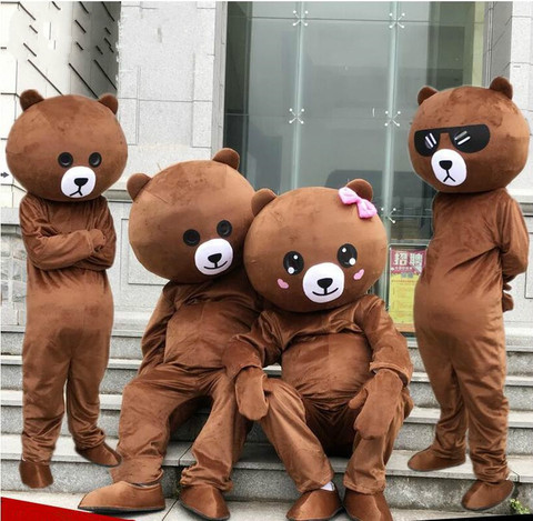 Mascota oso de peluche traje de adulto Cosplay de Halloween divertido juego vestido de fiesta trajes ropa publicidad Carnaval de Navidad Pascua ► Foto 1/6