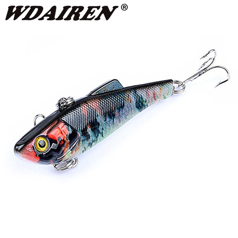 Uds invierno Vib vibrante Señuelos de Pesca hundidos 70mm 6,5g Artificial cebo duro realista pintado Crankbait Wobblers bajo abordar ► Foto 1/6