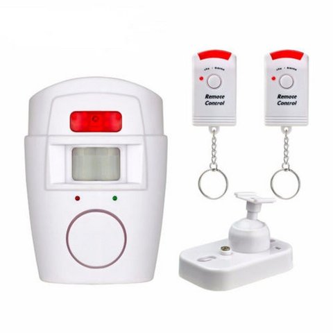 Sensor infrarrojo antirrobo de seguridad para el hogar, Monitor de alarma inalámbrico de 105dB con 2 mandos a distancia ► Foto 1/6
