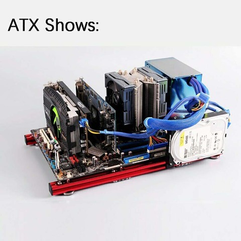 Banco de prueba de aluminio para ITX MATX ATX EATX, carcasa de aire con marco abierto, HTPC, juegos de PC, GPU, Cable giratorio, abrazadera, Kits DIY ► Foto 1/6