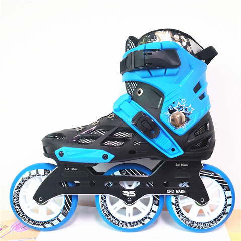 Ruedas para Patines en línea de 3 ruedas, 110mm, R5, 3X110mm, Base, Patines, patinaje sobre ruedas, zapatillas de Batman, neumáticos de carreras de velocidad para adultos, ILQ9 para Powerslide ► Foto 1/6