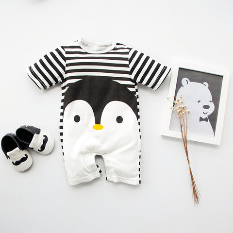 Pelele de pingüino para bebé, ropa para bebé recién nacido, disfraz para niño y niña, monos a rayas ► Foto 1/5