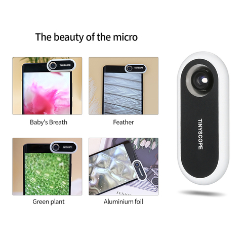 TINYSCOPE 20X-400X microscopio Universal portátil teléfono móvil microscopio lupa aumentador lente para Android para iOS ► Foto 1/6