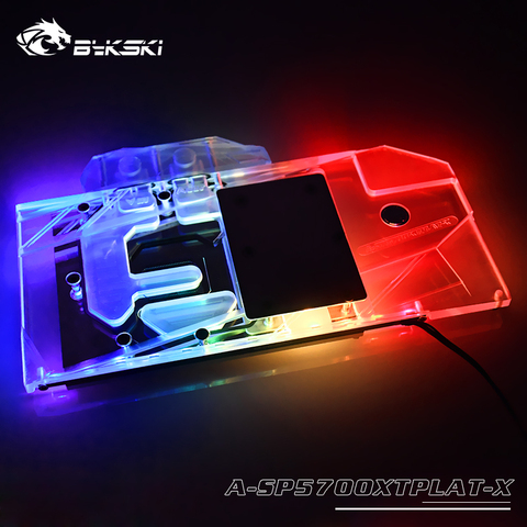 Bykski bloque de agua uso para Sapphire Radeon RX 5700 XT Nitro +/de la cubierta completa de bloque para radiador/12V RGB / 5V A-RGB Luz ► Foto 1/6