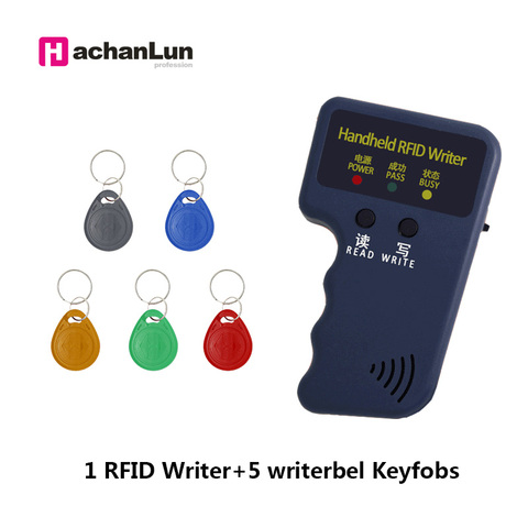 Lector de etiquetas RFID, duplicador de fotocopiadora de mano, 125KHz, lector de tarjetas de identificación reescribible, 5200 Keyfobs ► Foto 1/5