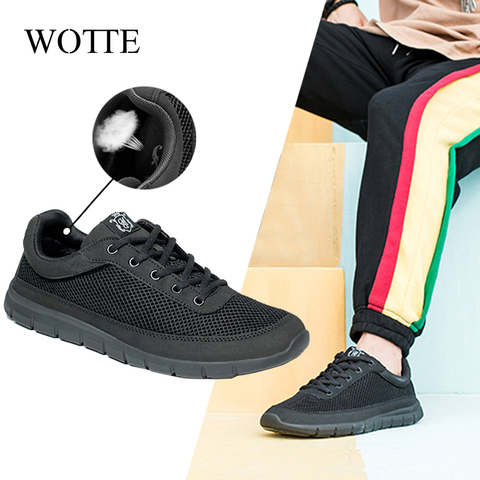 WOTTE-zapatos informales para hombre ligeros y transpirables, zapatos de malla cómodos para caminar, talla grande 49 50 ► Foto 1/6