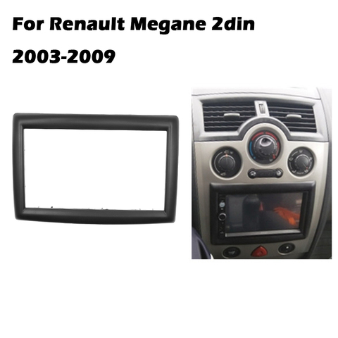 Adaptador 2 DIN Panel de ajuste CD interfaz estéreo Radio coche marco Panel Fascia para RENAULT medane II 2003-2009 2Din ► Foto 1/6