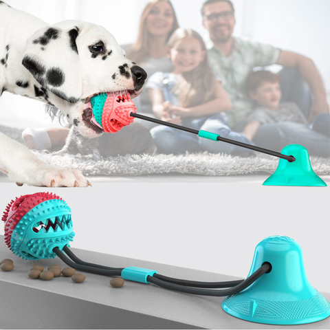 Del Juguetes para perros de la succión de la Copa remolcador de perros para masticar Push juguete mascota dientes cepillo de limpieza de dientes para perros para perro grande perro mordiendo juguete ► Foto 1/6