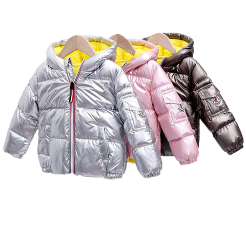 Chaquetas con capucha para niños y niñas, chaqueta gruesa y cálida para invierno, prendas de vestir exteriores para bebés, abrigos con cremallera, chaqueta de esquí ► Foto 1/6