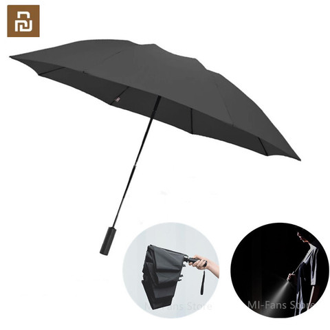 Youpin 90Fun-paraguas plegable automático, 8K, Led, luminoso, resistente al viento, UPF50 + Anti UV, con luz LED ► Foto 1/6