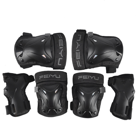 6 unids/set conjunto de equipo de protección patinaje casco rodilla almohadillas almohadilla para el codo muñeca mano Protector para niños adultos ciclismo de escalada en roca ► Foto 1/6