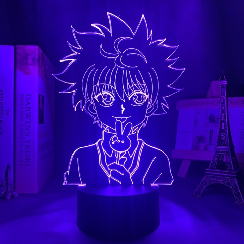 Hunter X Hunter Killua-Luz Led 3d para decoración de dormitorio, luz nocturna de acrílico, regalo de cumpleaños, Hxh, Killua ► Foto 1/6