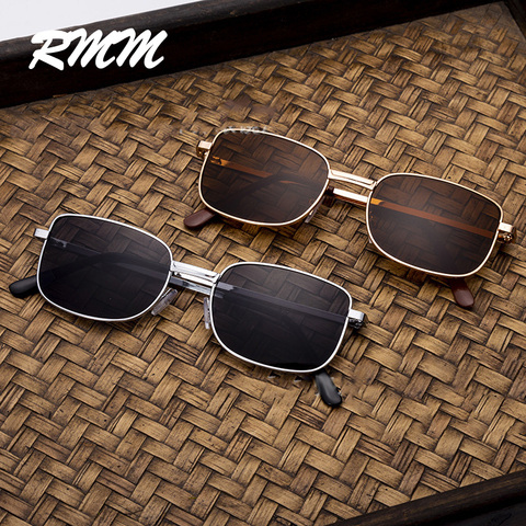 RMM-gafas de sol cuadradas de alta gama para hombre, lentes de sol masculinas con marco de metal, color negro y marrón ► Foto 1/4