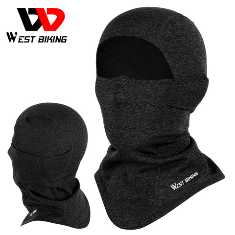 WEST BIKING-gorra deportiva para invierno para hombre y mujer, sombreros térmicos de lana, bufanda, calentador, a prueba de viento, para correr, esquiar ► Foto 1/6