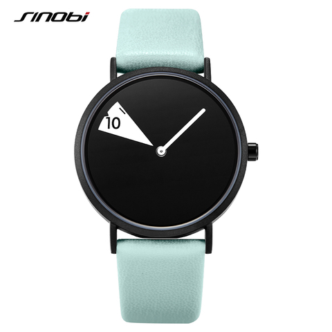 Sinobi moda popular nueva mujeres Reloj creativo Reloj de pulsera chicas Reloj girar deportes de cuero Reloj de cuarzo Montre Femme Reloj de Mujer ► Foto 1/6