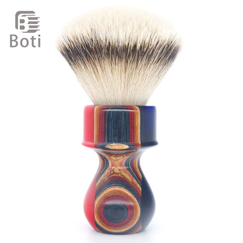 Boti Brush-Nueva brocha de afeitar para hombre, herramienta para barba con nudo de pelo de tejón con punta de Slivertip al atardecer y mar y SHD Leader ► Foto 1/6