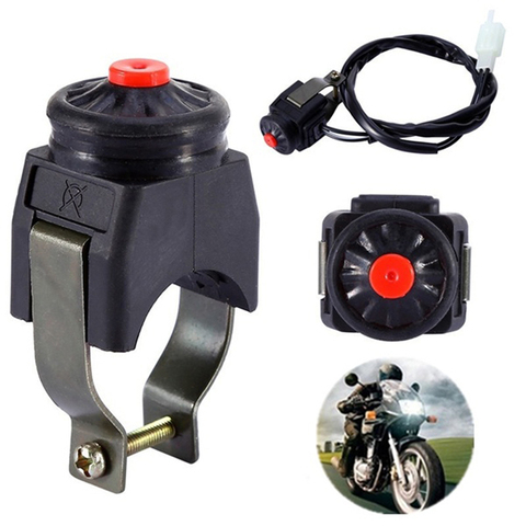 Interruptor Universal para motocicleta, pulsador rojo de arranque para la bocina Dirt Bike ATV UTV, doble deporte para manillar de 22mm, 1 Uds. ► Foto 1/6