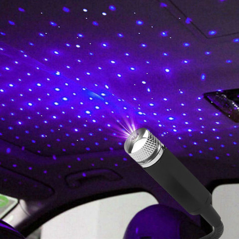 Lámpara de luz Led Usb con forma de estrella para coche y hogar, Mini proyector láser Universal, decoración de iluminación nocturna ► Foto 1/6