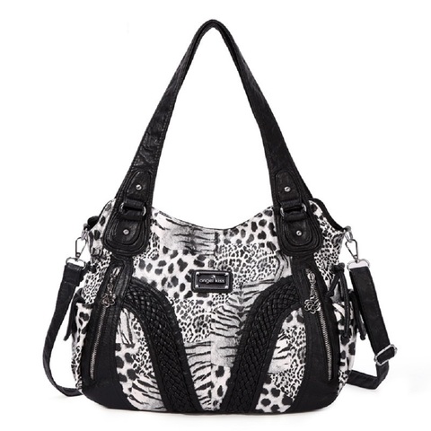 Bolso Hobo de gran capacidad para mujer, bandolera de leopardo a la moda, bolso de mano con asa superior, bolso de compras ► Foto 1/6