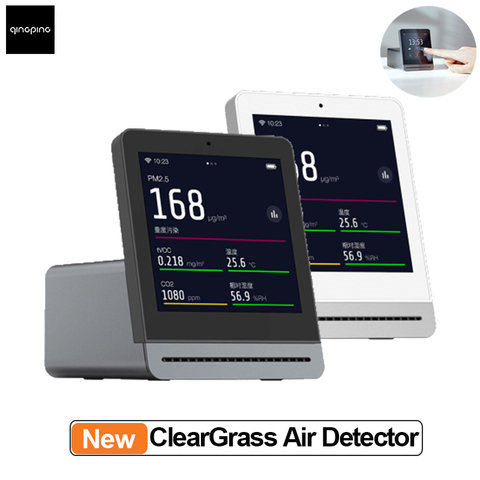 Cleargrass-Detector de aire Qingping, pantalla táctil IPS de Retina, Control por aplicación pm2.5, Monitor Detector de aire de hierba transparente ► Foto 1/6