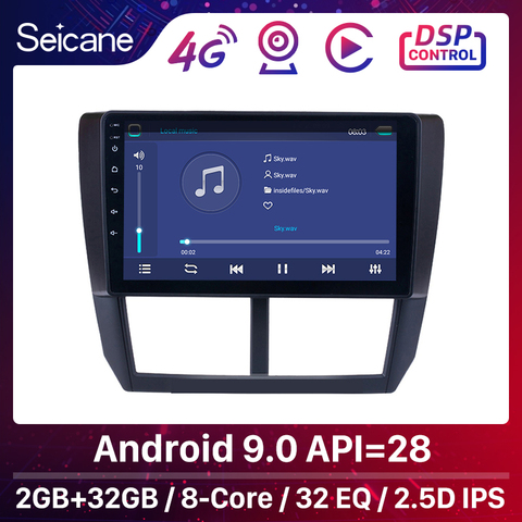 Seicane-Radio con GPS para coche, reproductor Multimedia con Android 9,0, 9 pulgadas, 2Din, para 2008, 2009, 2010, 2011, 2012, Subaru Forester, unidad principal de Audio ► Foto 1/6