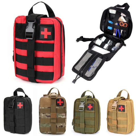 Riñonera táctica militar EMT Molle para exteriores, Kit de primeros auxilios impermeable 600D, bolsa médica, accesorios de caza y acampada con bolsillos ► Foto 1/6