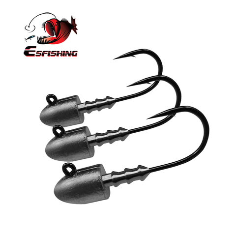 ESFISHING-anzuelo de pesca con cabeza de bala, 5 uds., 2,5g, 3,5g, 5g, 7g, 10g, cabeza de tornillo, para carpa ► Foto 1/6