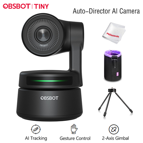 OBSBOT-Webcam pequeña PTZ accionado por Ia, 1080P, HD, Marco automático para videochat, reunión en línea, Clase en línea, transmisión en vivo ► Foto 1/6