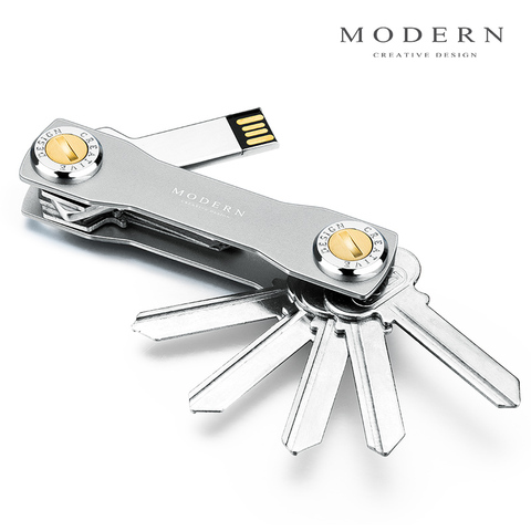 LLavero de aluminio EDC para llave de bolsillo, organizador de llaves de marca moderna, bricolaje ► Foto 1/5