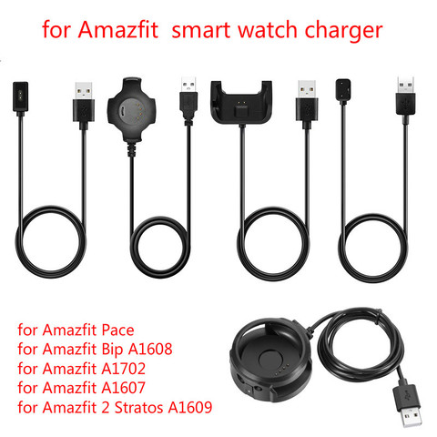 Reloj inteligente conector de carga USB Estación de cuna para Xiaomi HUAMI AMAZFIT Pace/Bip A1608/A1607/A1702/GTR 42/47mm/1909/stratos 2 ► Foto 1/6