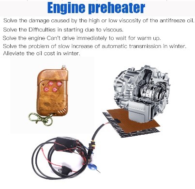 Calefacción precalentamiento de motor de coche, ventilador de 12 v, indicador LED de aire abierto, 200 M, controladores remotos, calefacción de motor de estacionamiento ► Foto 1/6