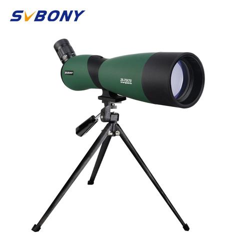 Telescopio de Zoom Svbony sv403 20-60X60/25-75x70mm Alcance de Spotting Multi-Coated Optical Monocular 64-43ft/1000 yardas con trípode de mesa para caza, tiro, tiro con arco, observación de aves ► Foto 1/6