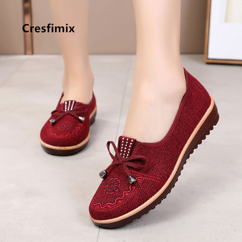 Cresfimix-mocasines de baile de ballet Clásico para mujer, zapatos informales marrones sin cordones, zapatos bajos geniales, para primavera y verano, a5767 ► Foto 1/6