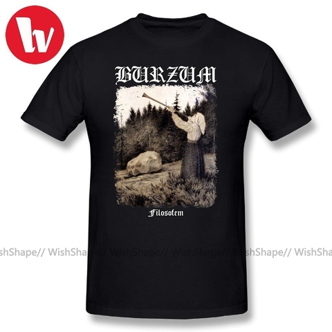 Burzum-Camiseta con estampado de filosofemme ver2 para hombre, camisetas informales de talla grande, Camiseta de algodón con mangas cortas ► Foto 1/6