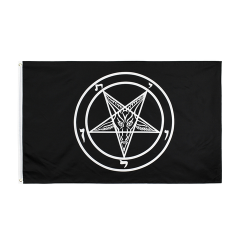 Yehoy-Bandera de la iglesia de Satán Baphomet, pentagrama de los caballeros templarios, 90x150cm ► Foto 1/6