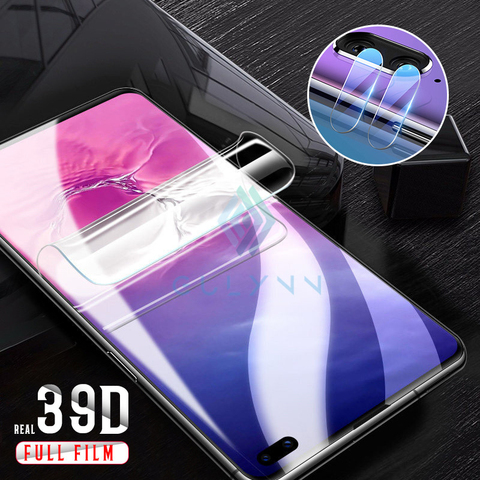 Película de hidrogel 2 en 1 para Samsung Galaxy S20, S10 Plus, Ultra Cámara, Protector de pantalla para A10, A20, A30, M30S, A40, A50, 9H, película para gafas ► Foto 1/6