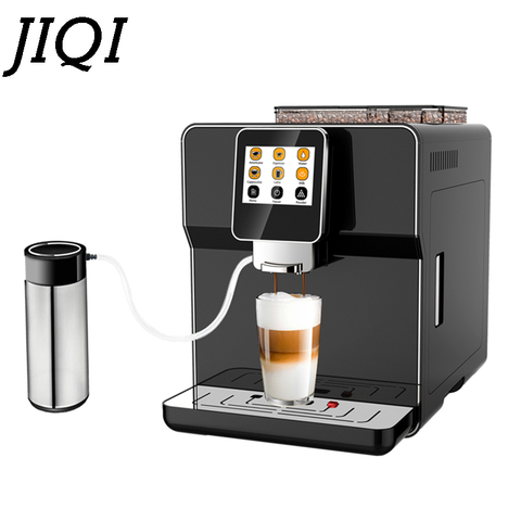 Máquina de capuchino de cocina, Espumador de espuma de leche, cafetera italiana automática de café Espresso con molinillo de granos de café ► Foto 1/1