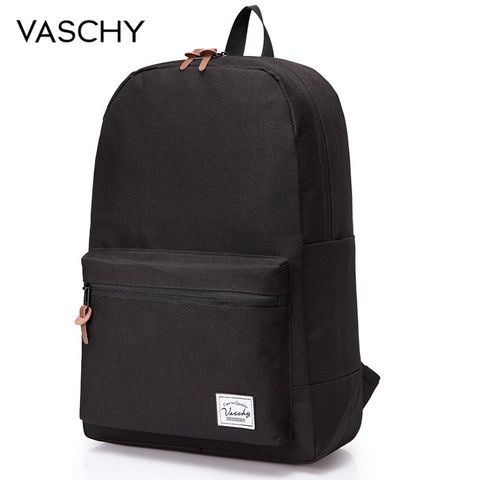 VASCHY-Mochila De Viaje informal para hombre, morral escolar de moda para adolescentes, con cremallera, doble hombro, a la moda, envío directo ► Foto 1/6