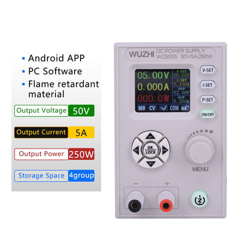 Convertidor de CC, 50V, 5A, módulo de alimentación ajustable regulada, fuente de alimentación Variable de laboratorio, comunicación, WZ5005 ► Foto 1/6