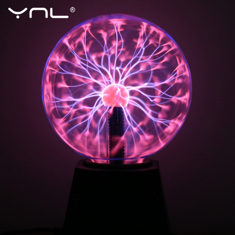 Novedad bola mágica de Plasma luz eléctrica lámpara de noche 3 4 5 6 pulgadas luces de mesa esfera navidad niños regalo cristal Lámpara de Plasma ► Foto 1/6