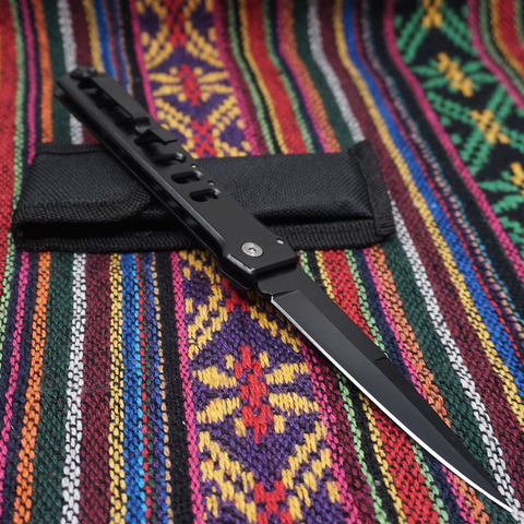 Cuchillo plegable de acero para supervivencia, navaja táctica de bolsillo con mango de aluminio para acampar al aire libre, cuchillos de caza, herramientas de autodefensa EDC ► Foto 1/6