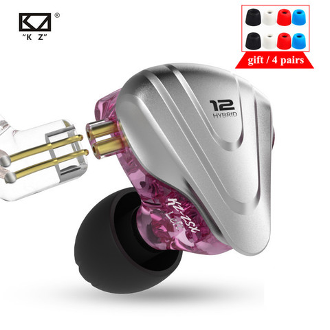 KZ-auriculares intrauditivos híbridos ZSX 5BA 1DD, auriculares metálicos HIFI para deporte y música, KZ ZAX ASX ASF ZS10 PRO AS16 ZSN PRO C12 CA16 VX, 12 unidades ► Foto 1/6