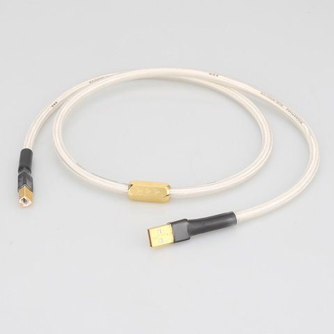 Audiocrast-Cable usb de alta calidad, A26, chapado en plata, QED, Hifi, 6N, OCC, tipo A-B, DAC, Cable USB de datos ► Foto 1/6