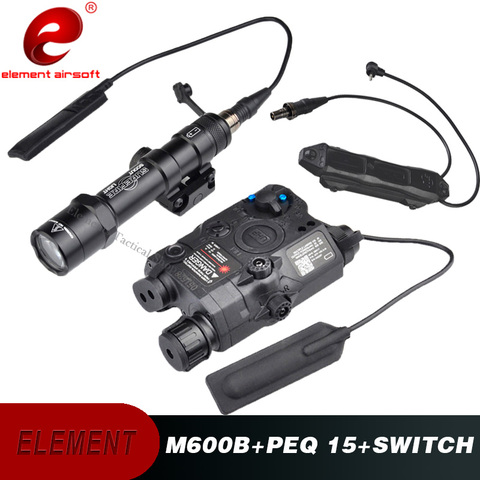 Linterna táctico Element Airsoft, luz de caza Surefir M600 PEQ 15, pistola de aire roja IR, láser, arma táctica, luz PEQ 15 ► Foto 1/6