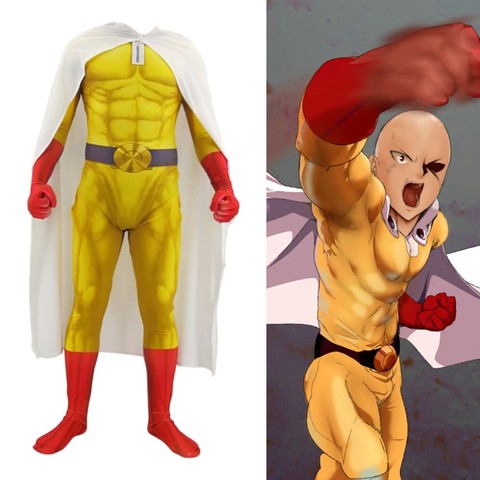 Traje de ONE PUNCH para hombre, disfraz de Speed Sonic Zentai, traje de superhéroe, monos para Halloween para niños, disfraces de Anime ► Foto 1/6