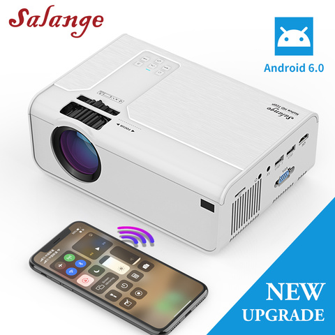 Salange Mini proyector P60 3000 lumen LED de cine en casa cine proyector de vídeo de apoyo 1080P HDMI opcional proyector Android WIFI Bluetooth ► Foto 1/6