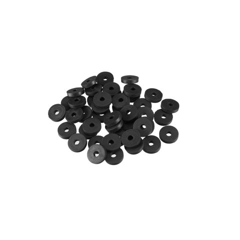 Uxcell gran venta 50 piezas 3 tamaños 11mm 13mm 16mm OD junta de manguera plana arandela de goma para grifo arandela negra ► Foto 1/3