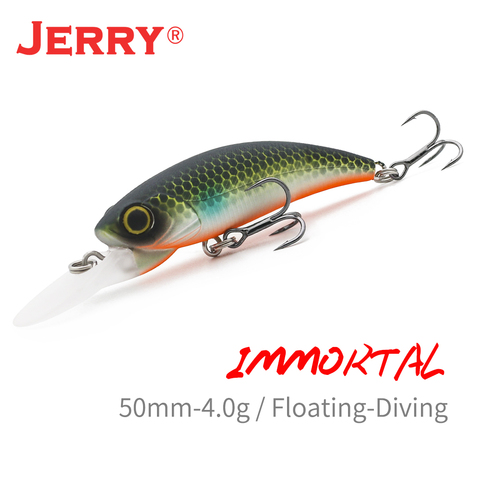 Jerry Immortal UL Crankbait-señuelo flotante para Pesca, Lucio, bajo, buceo profundo, cebo duro, 5cm, 2 pulgadas, 4g, orilla, lago, Pesca, Color UV ► Foto 1/6